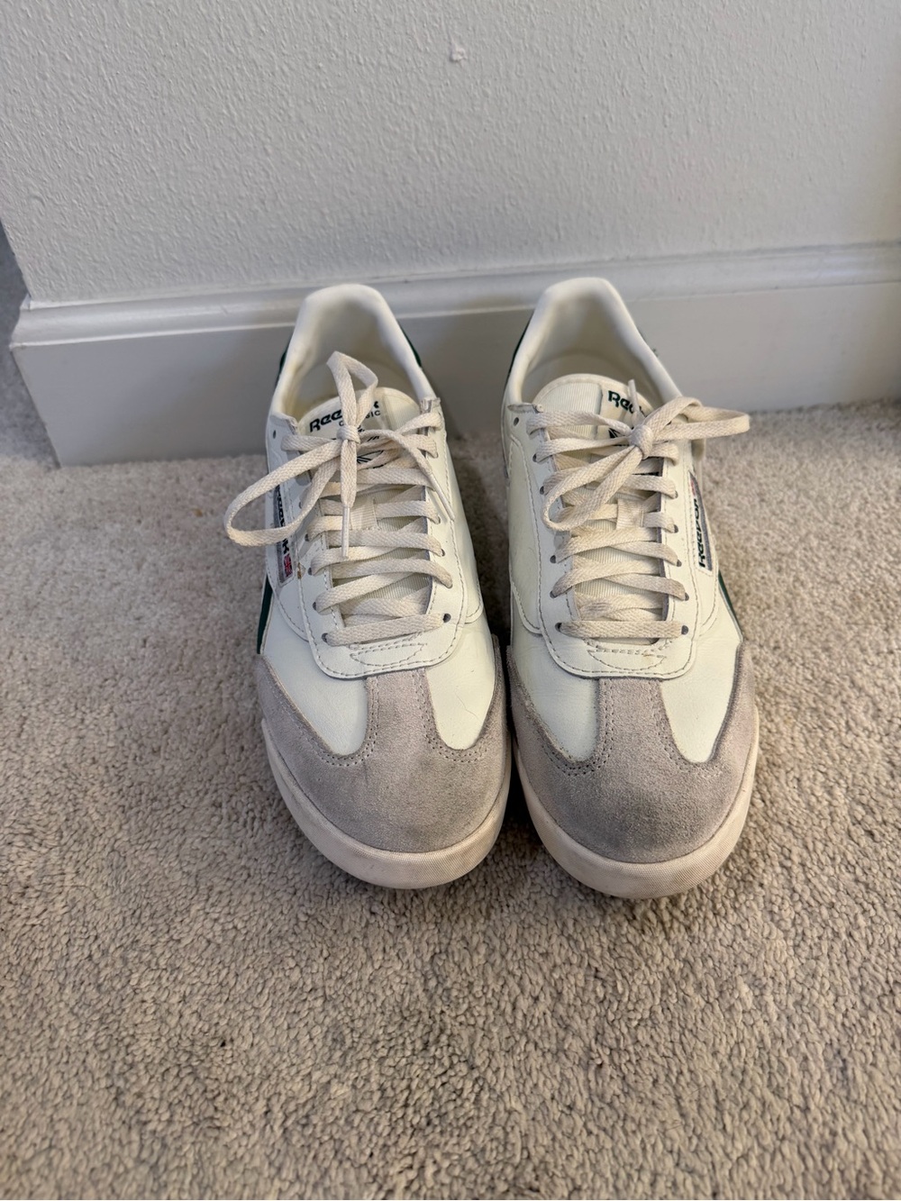 Reebok Women's Sneakers in White, Gray and Green